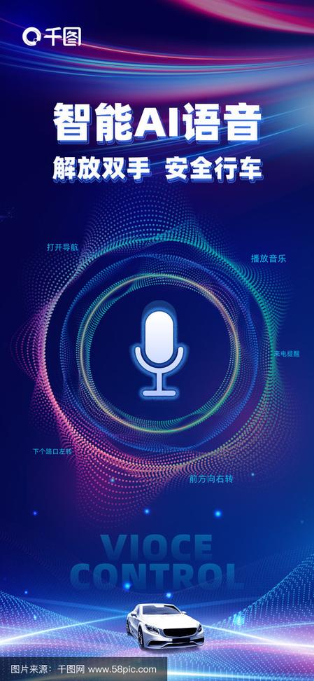 语音识别ai服务产品科技宣传海报